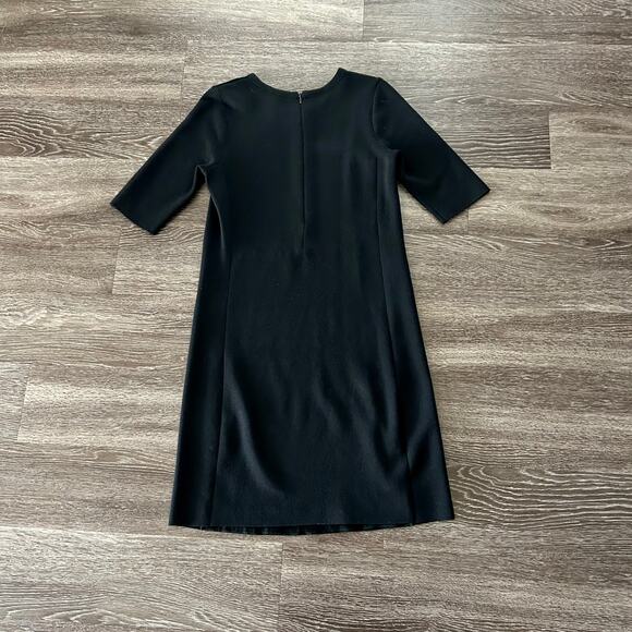 GUC PAUW AMSTERDAM Black Wool Sheep Skin Dress Size 3 LBD Quiet Luxury - Picture 6 of 14